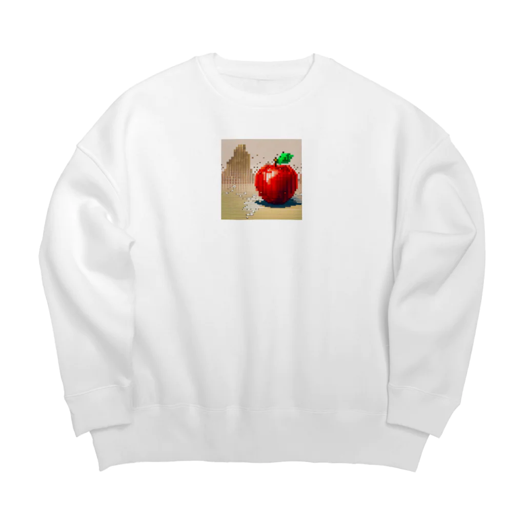 si-monの渇きを潤すリンゴ Big Crew Neck Sweatshirt