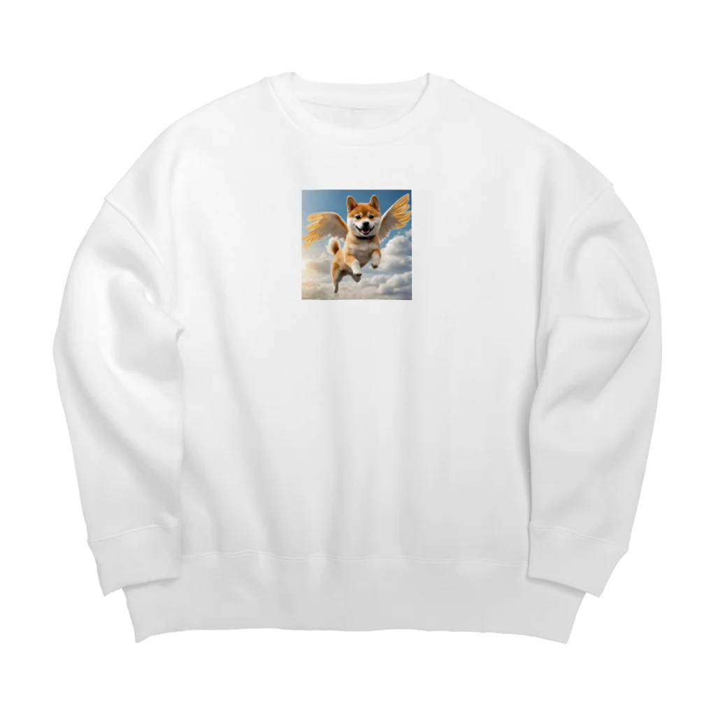 IKIMONO SUKIの天使の柴犬 Big Crew Neck Sweatshirt