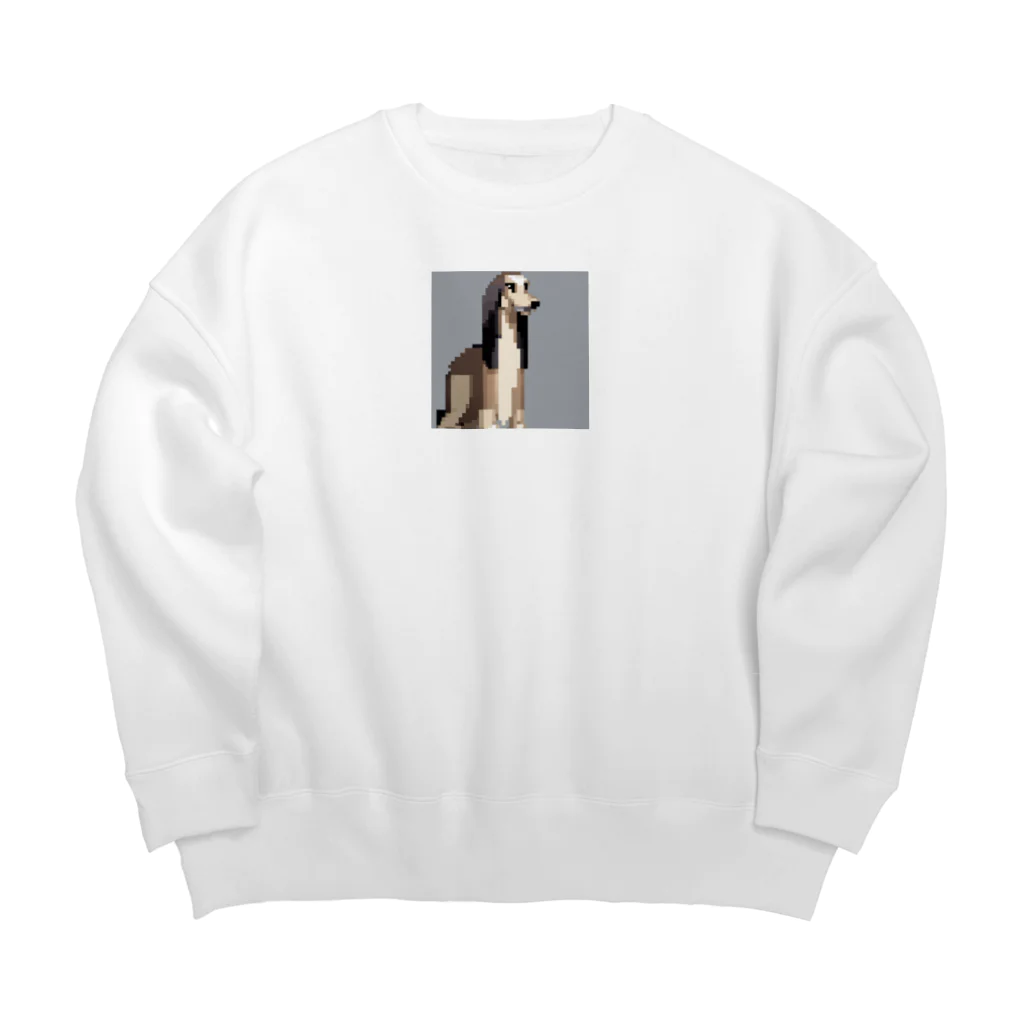 ドットドッグのドット絵の犬 Big Crew Neck Sweatshirt