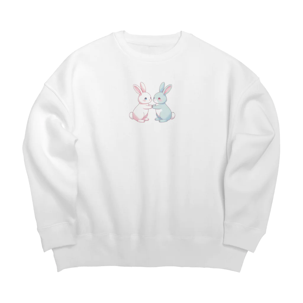 ゆるふわショップのゆるふわうさぎ Big Crew Neck Sweatshirt