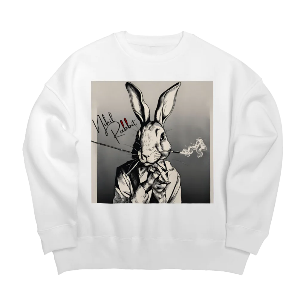 ニヒルうさぎ屋さんのニヒルうさぎ Ⅱ Big Crew Neck Sweatshirt