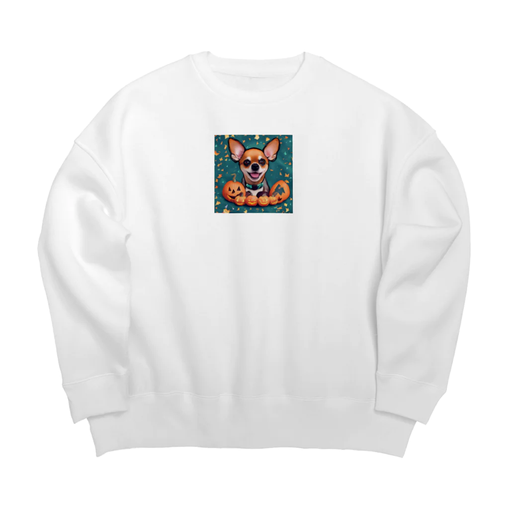 チワワ愛好家ショップの仮装の魔法✨ハロウィンの主役はチワワ Big Crew Neck Sweatshirt