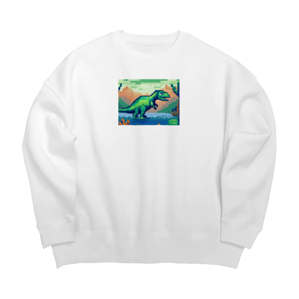 iikyanの恐竜58　ネプチュノサウルス Big Crew Neck Sweatshirt