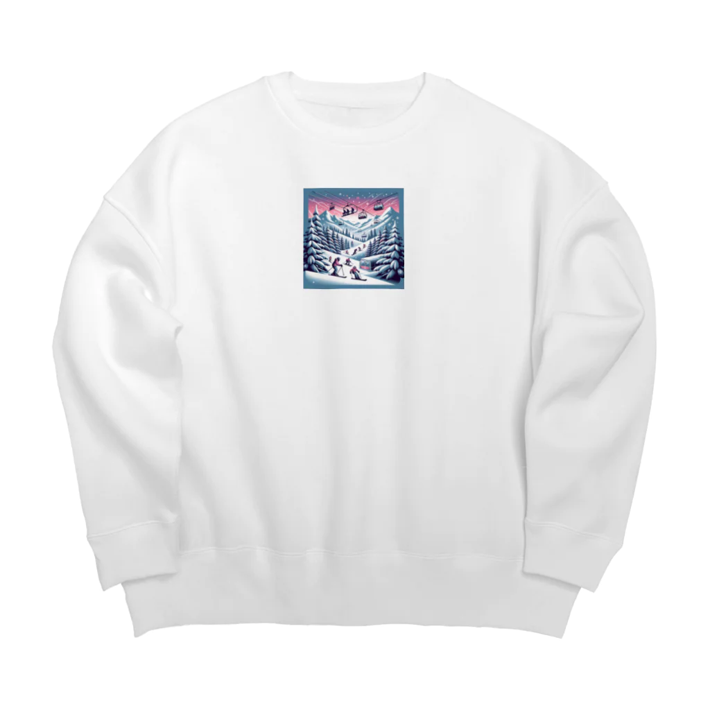 REN_1の雪の楽園 Big Crew Neck Sweatshirt