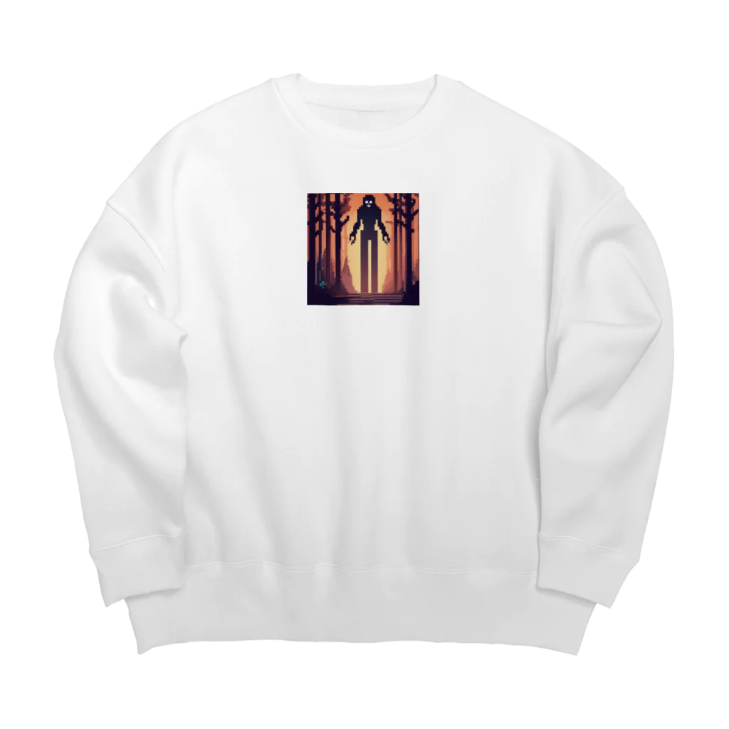 umakoiの木のようなお化けの影のドット絵 Big Crew Neck Sweatshirt