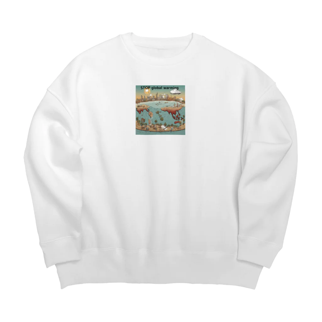 akarityanのstop　地球温暖化 Big Crew Neck Sweatshirt