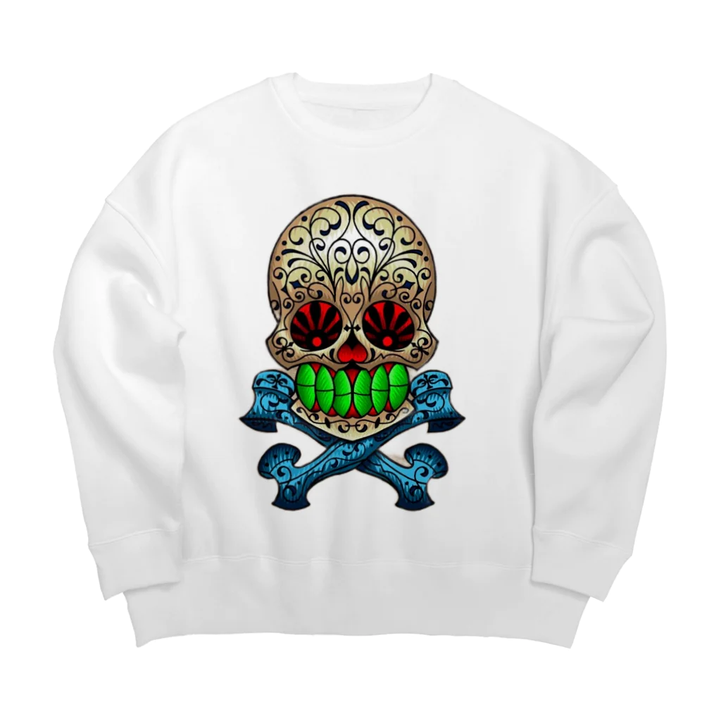 Hinakagoのメキシカンスカル Big Crew Neck Sweatshirt