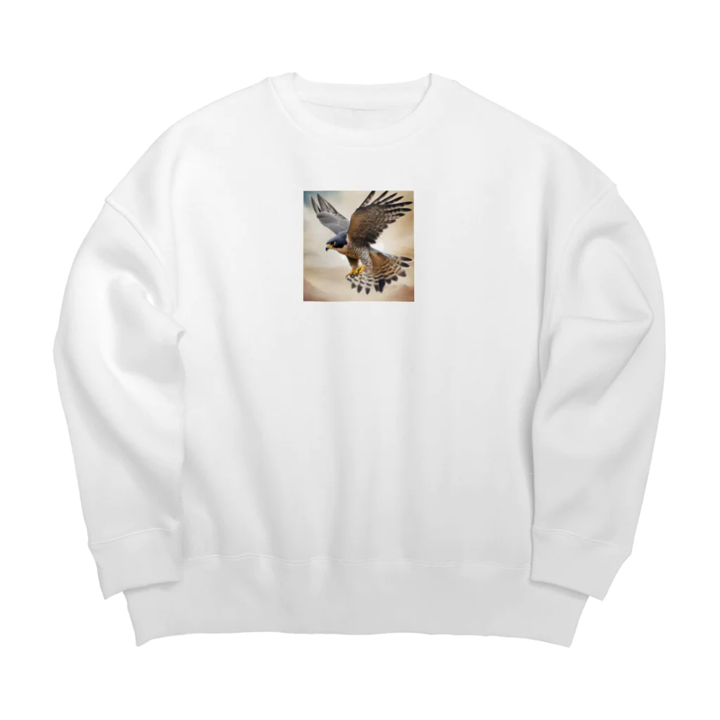 千裕アトリエ（いつもありがとう）のカラカラ (Peregrine Falcon) Big Crew Neck Sweatshirt