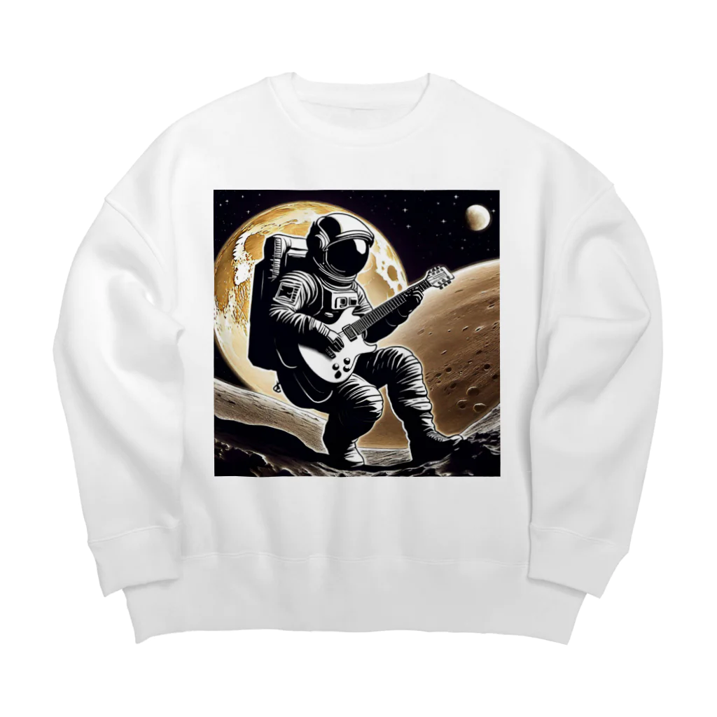 宇宙開発デザイン科の月面のギタリスト Big Crew Neck Sweatshirt