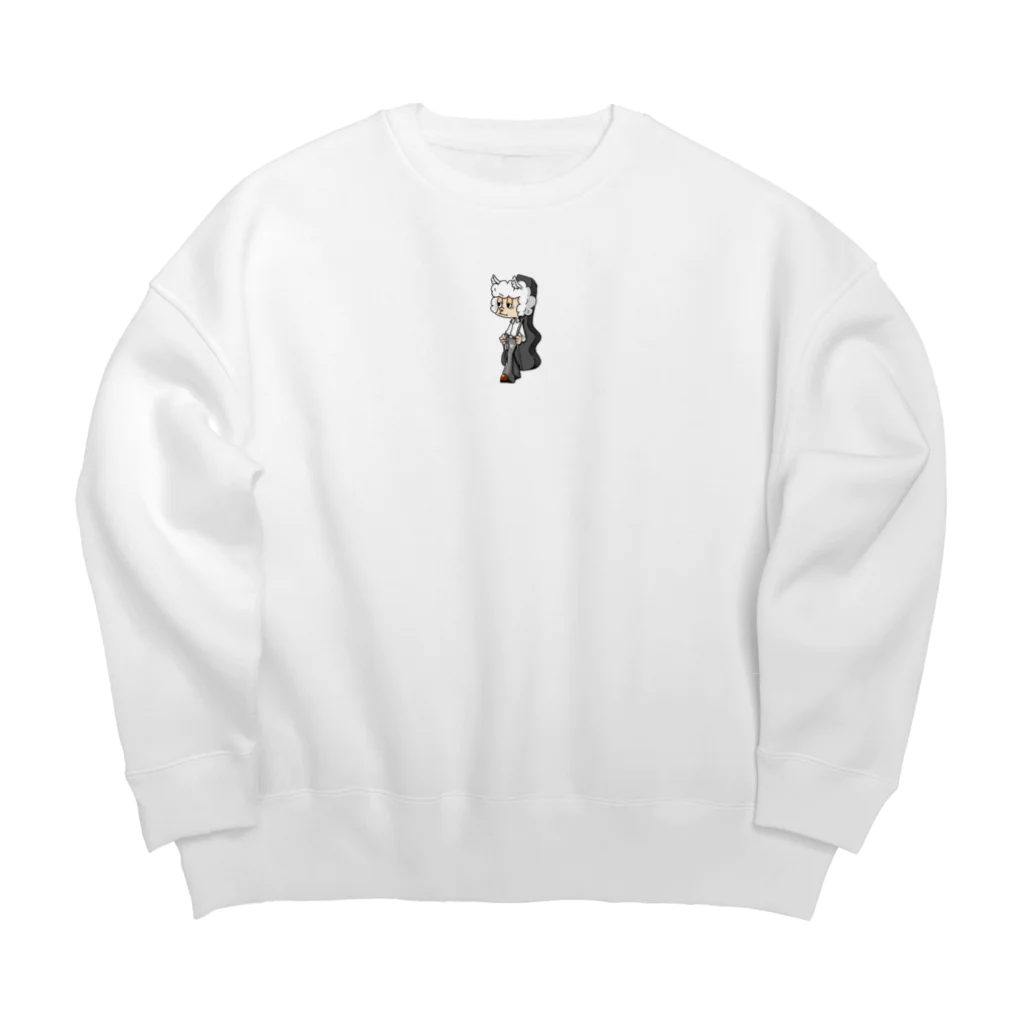 アヒルのヒヒン！のああ Big Crew Neck Sweatshirt