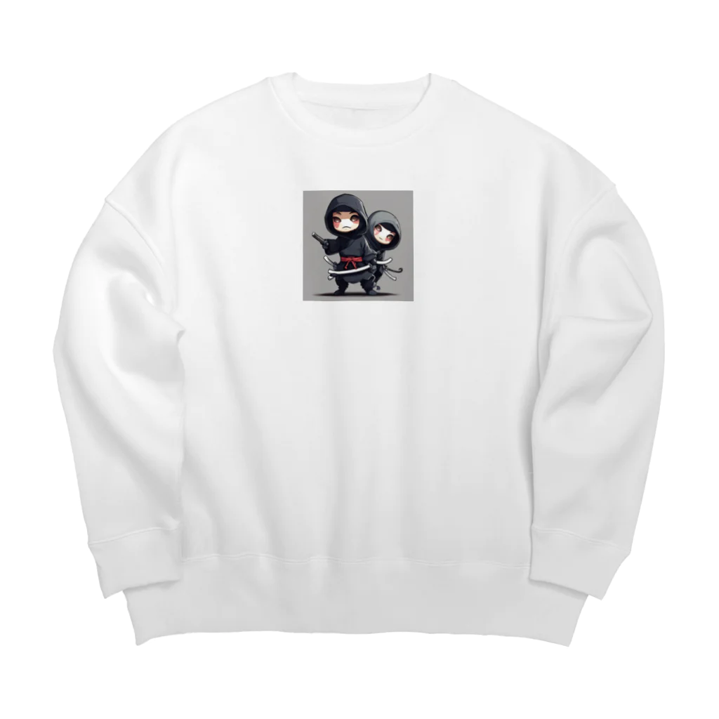 ニンニン忍者パンの愛くるしい忍者グッズ Big Crew Neck Sweatshirt