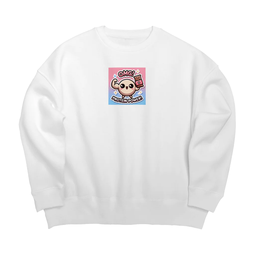 burusukaruのプロテインパワー Big Crew Neck Sweatshirt