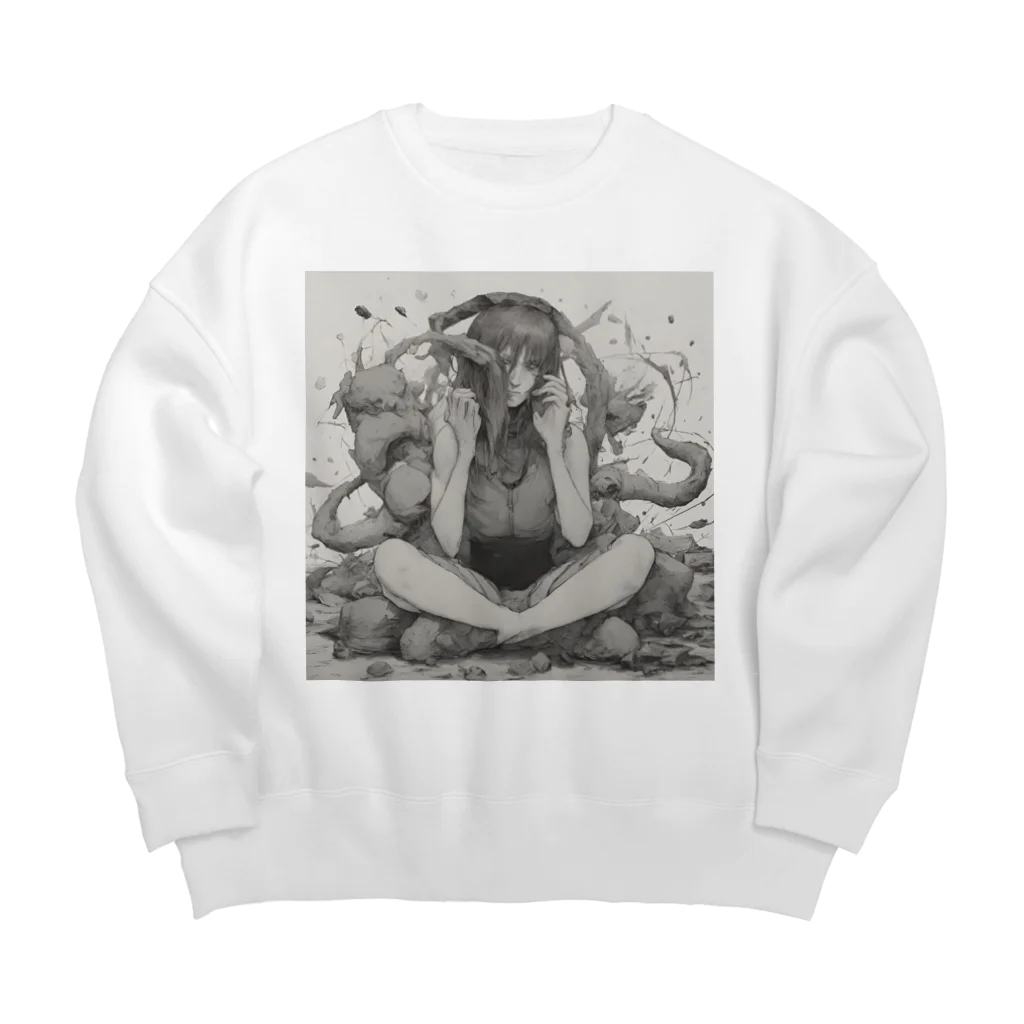 acnechickenショップの無能、無気力、敗北 Big Crew Neck Sweatshirt