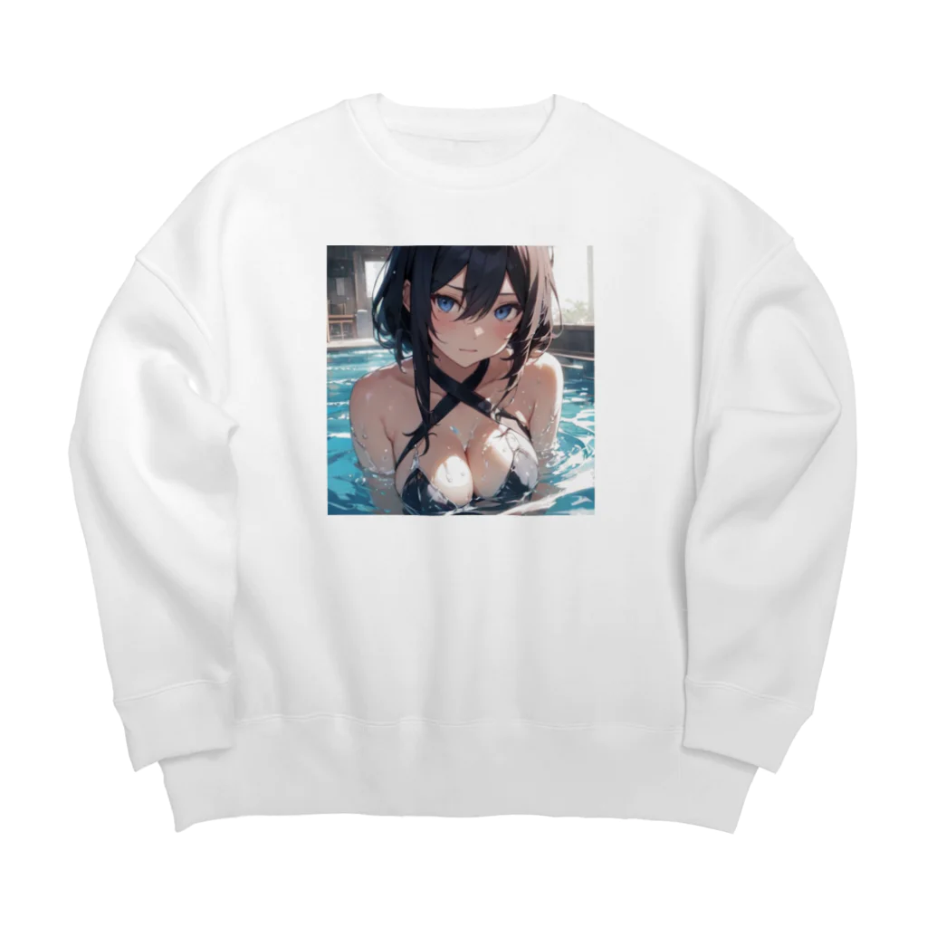 neko_28のセクシー水着のお姉さん1 Big Crew Neck Sweatshirt