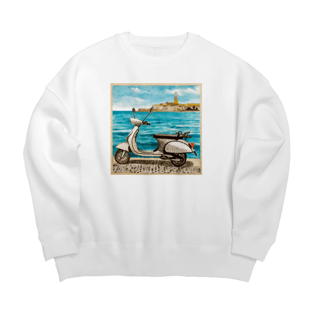 takotakoの原動付き自転車 Big Crew Neck Sweatshirt