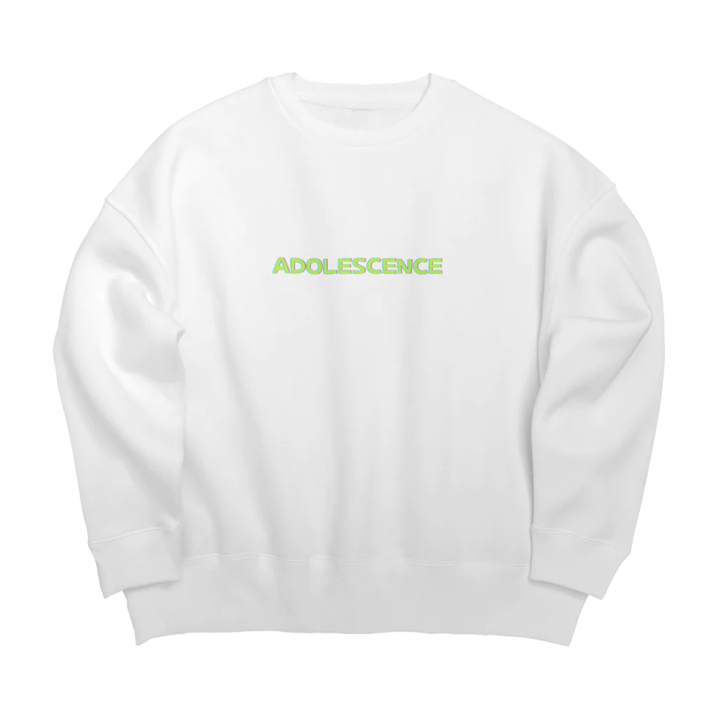 youfourのAdolescence蛍光色前面のみ Big Crew Neck Sweatshirt