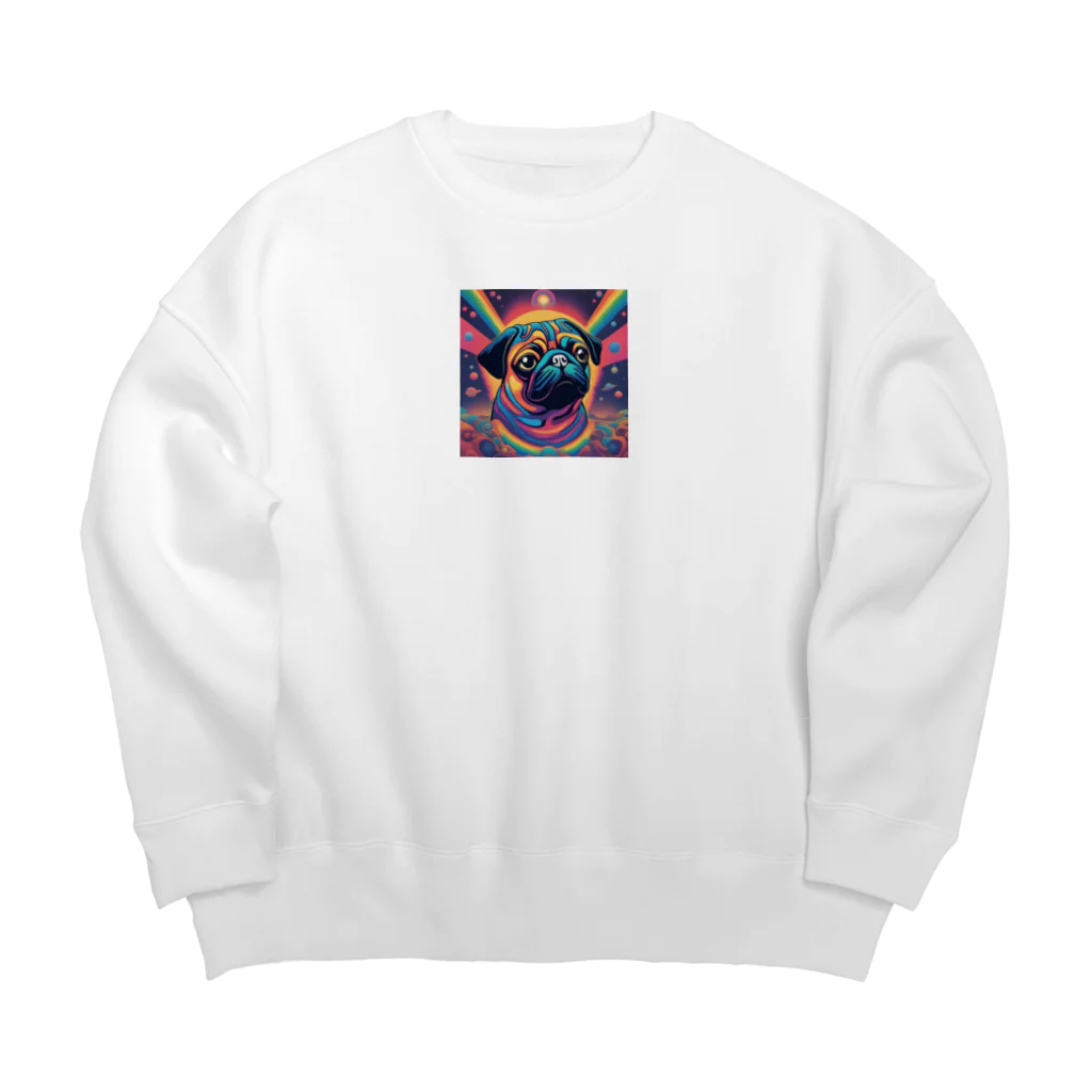 Anniversary TRIBEのあにとら【パグ】 Big Crew Neck Sweatshirt