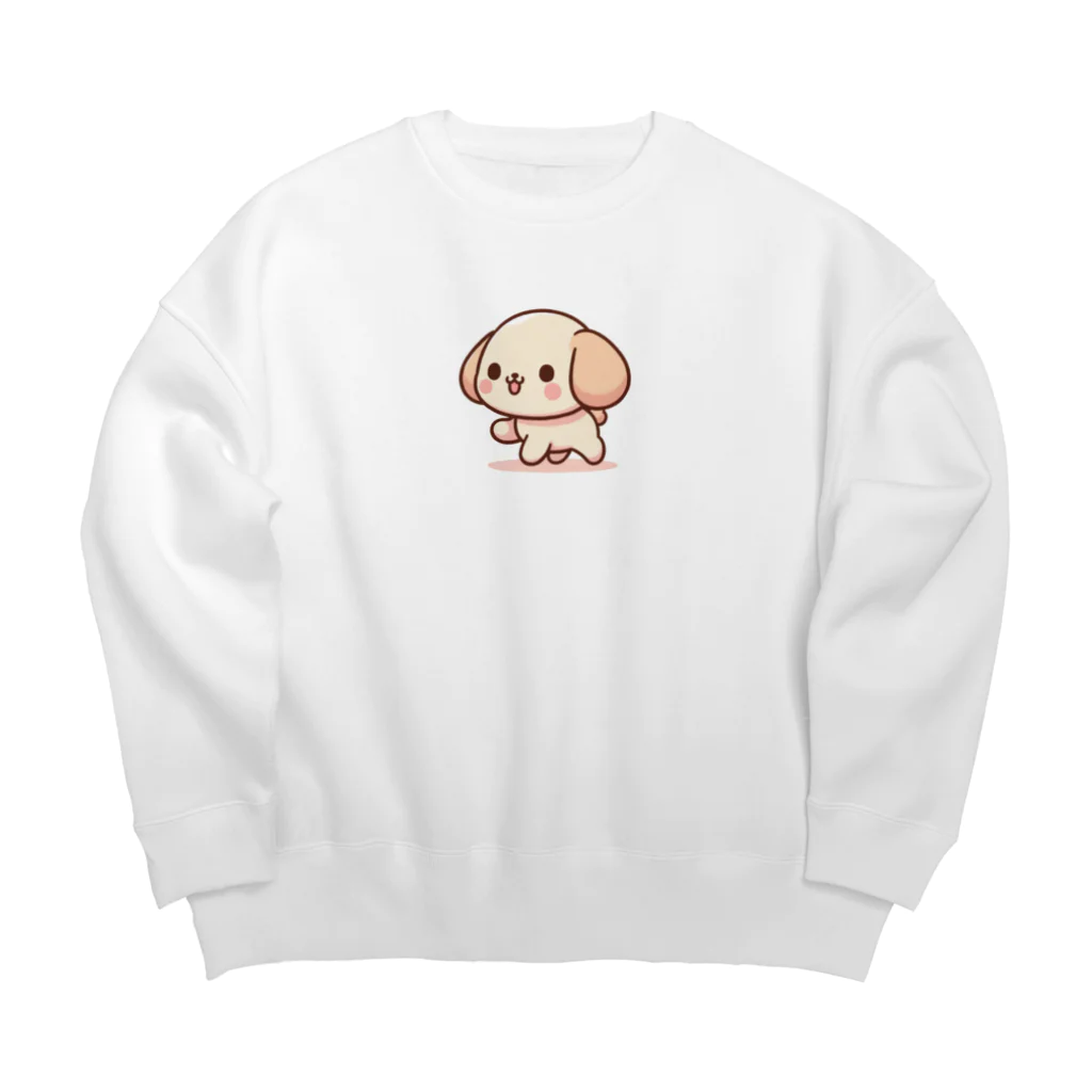 ぷにぷにのゆる犬の、森谷さん Big Crew Neck Sweatshirt