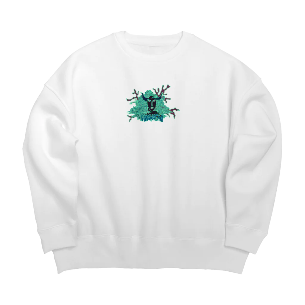 halshaのロックファッションデザイン妖 Big Crew Neck Sweatshirt