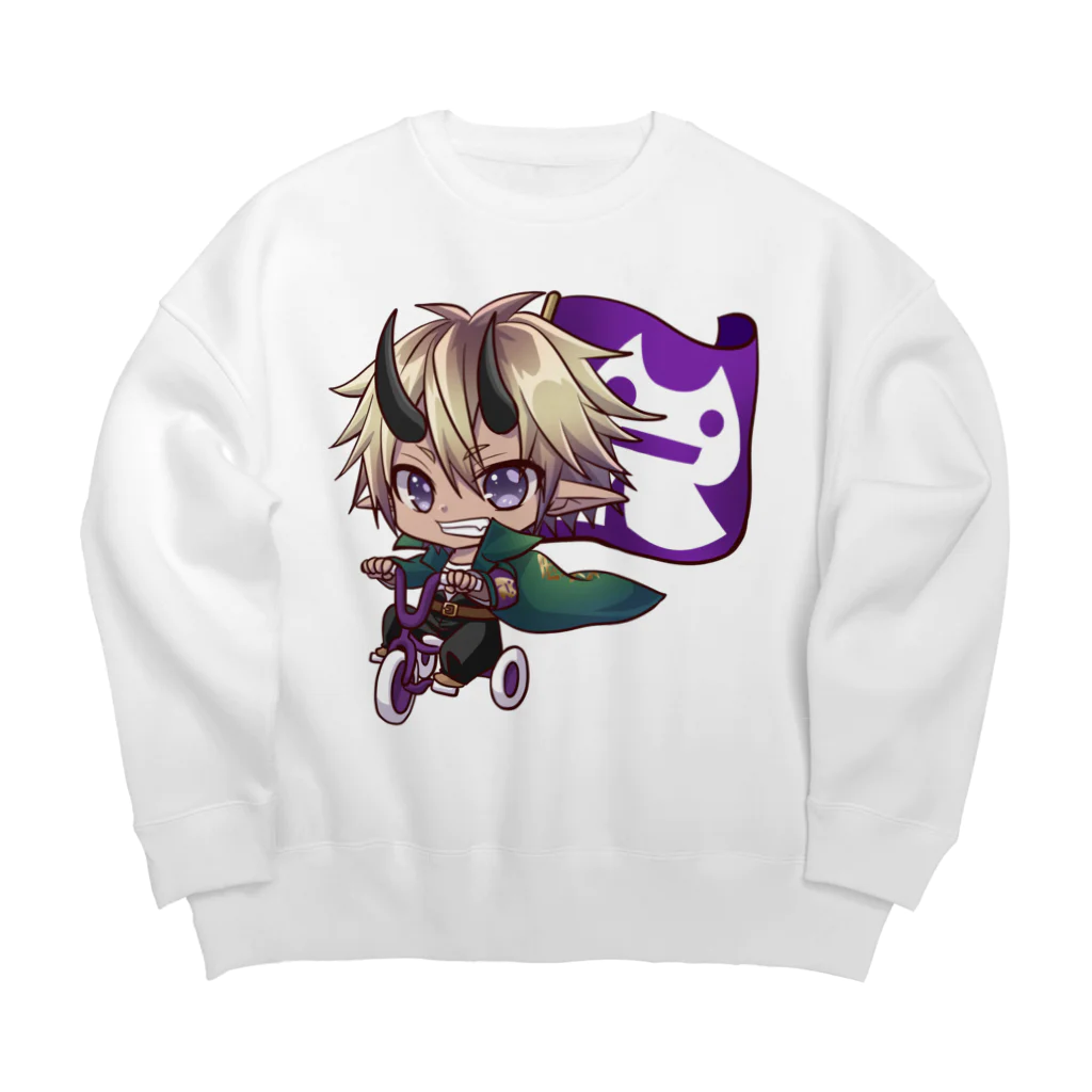 ロキのロキロキ団三輪車アバ雷炎ちゃん Big Crew Neck Sweatshirt