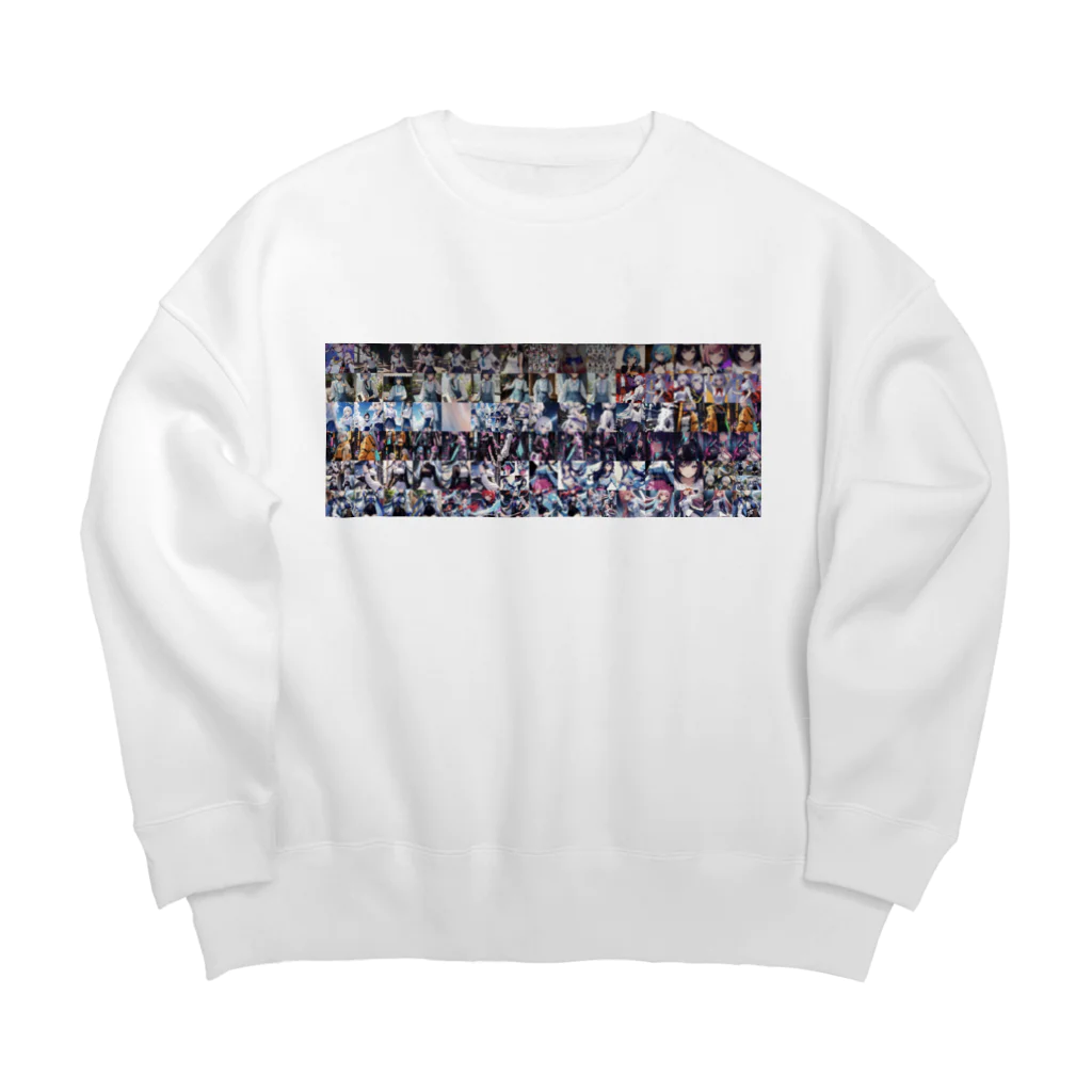 ポジパレード 🎉の可愛イラてんこ盛りちゃん Big Crew Neck Sweatshirt