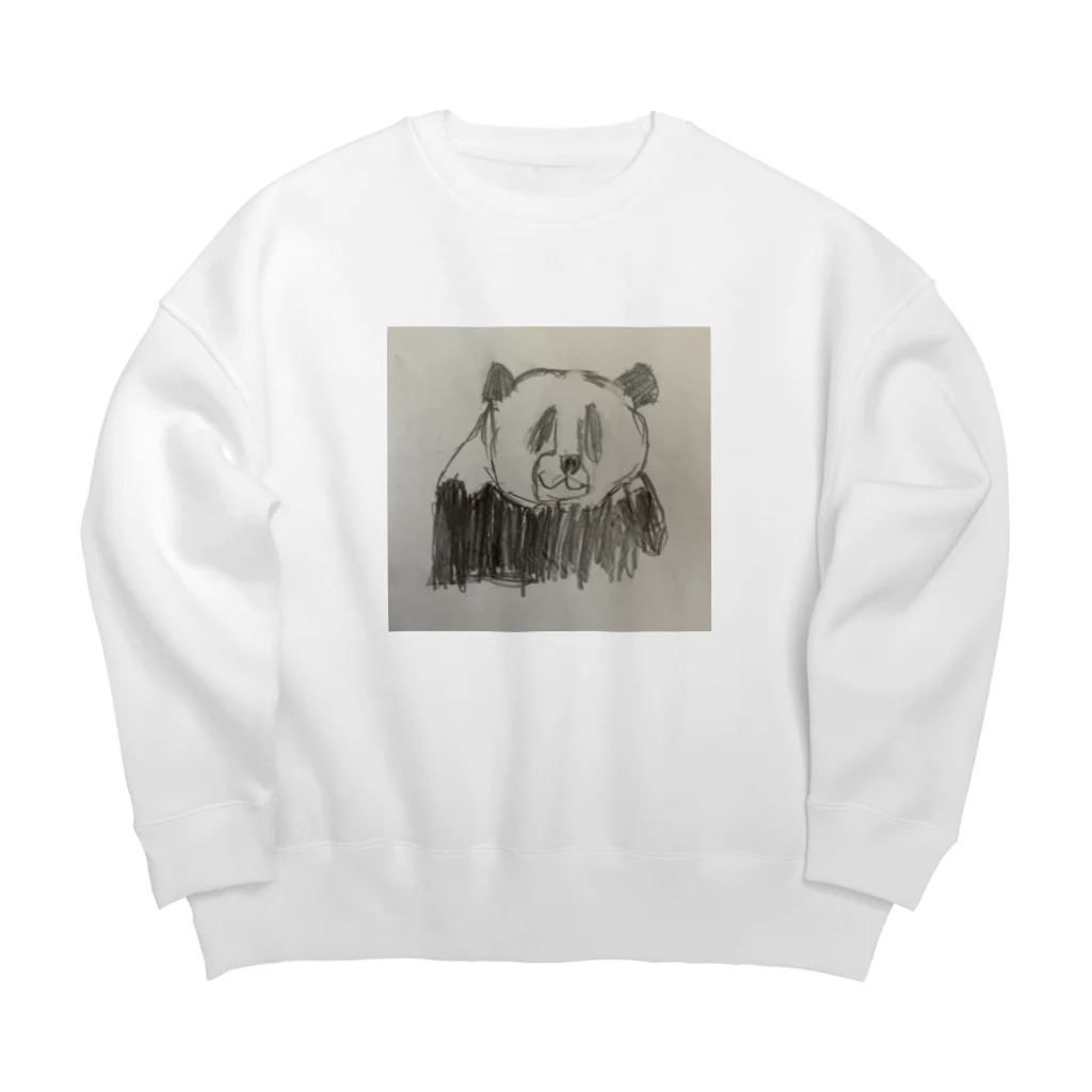 tunanosukeのへたうまぱんだ Big Crew Neck Sweatshirt