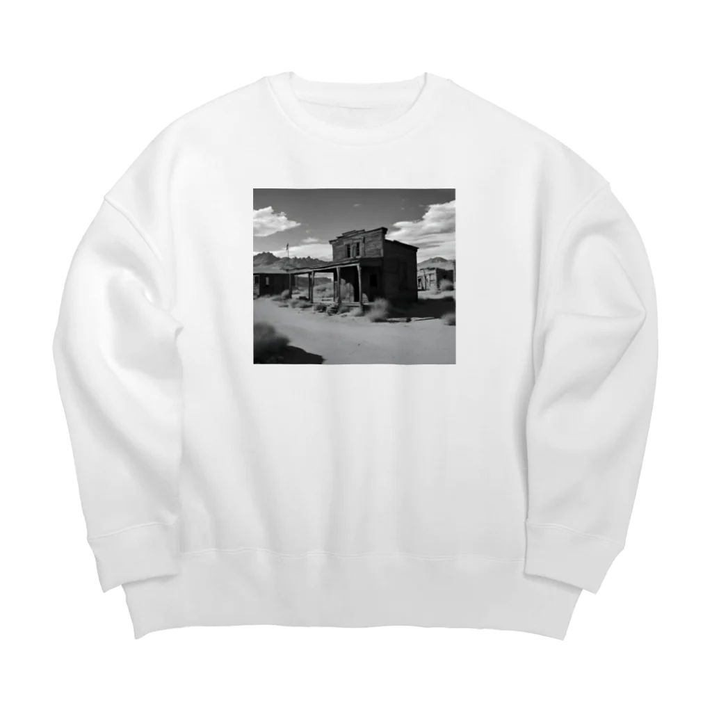 崖っぷちのポニョの"Nostalgia Ville：さびれた町の魅力を感じるグッズ" Big Crew Neck Sweatshirt