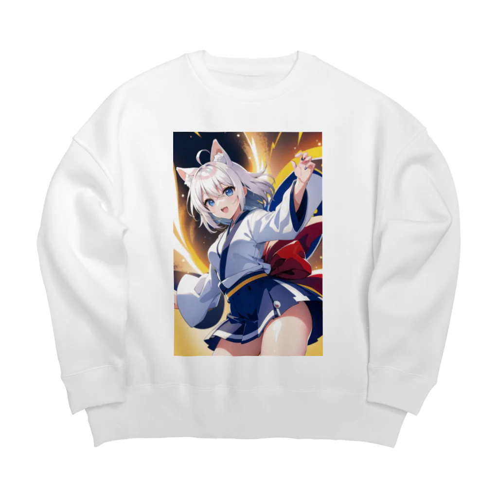 那須モバイル店のけもっ娘3 Big Crew Neck Sweatshirt