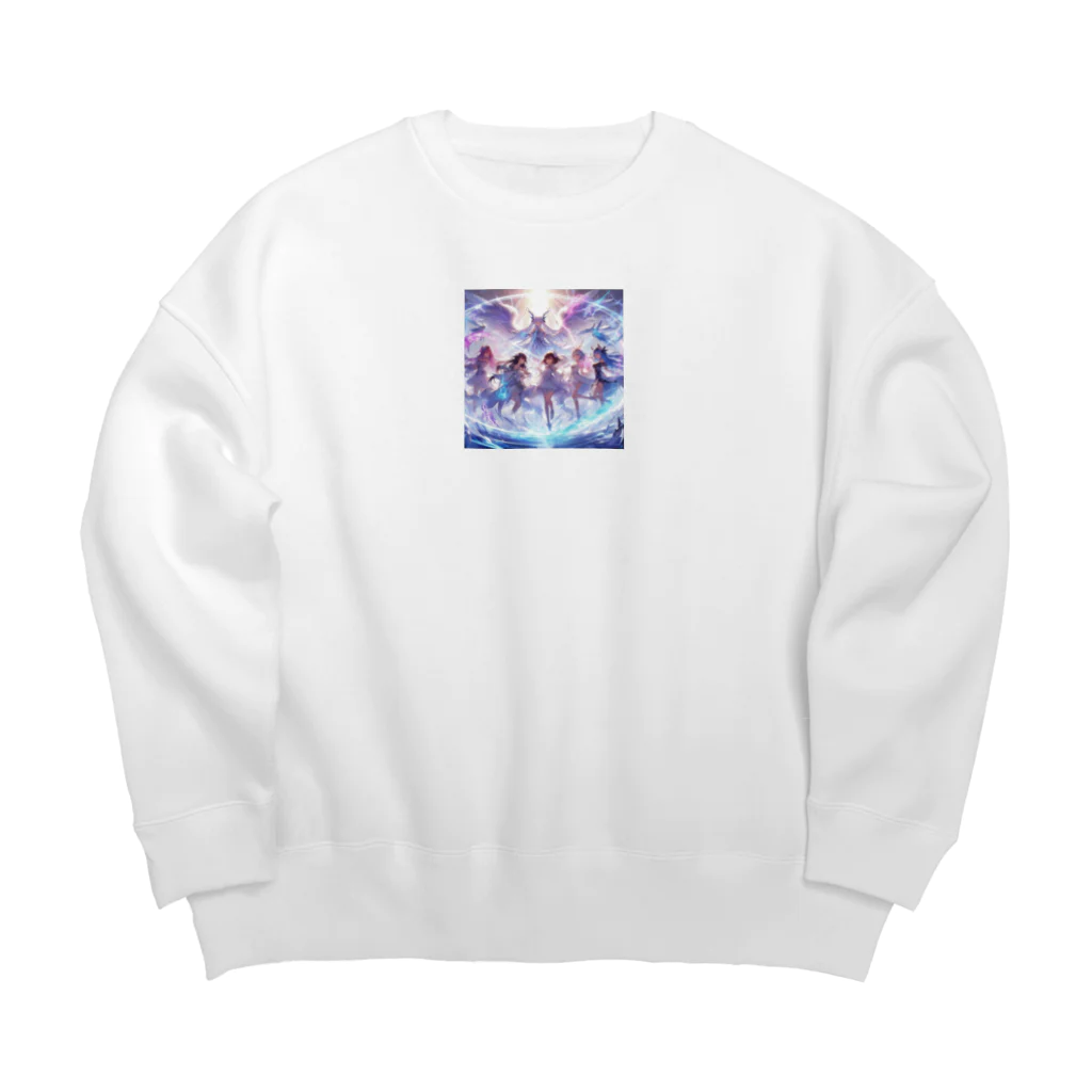 anazawaの白き翼、黒き翼。その手に抱くは愛しの君! Big Crew Neck Sweatshirt