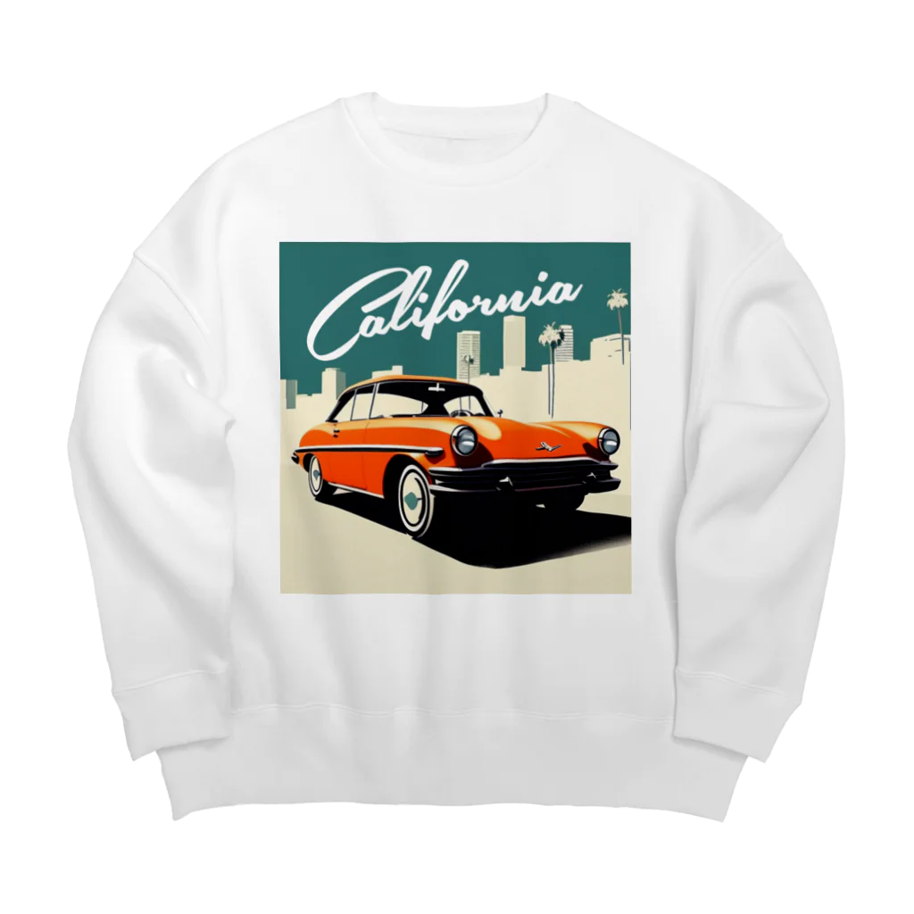 めそぽのカリフォルニアのオレンジの車 Big Crew Neck Sweatshirt