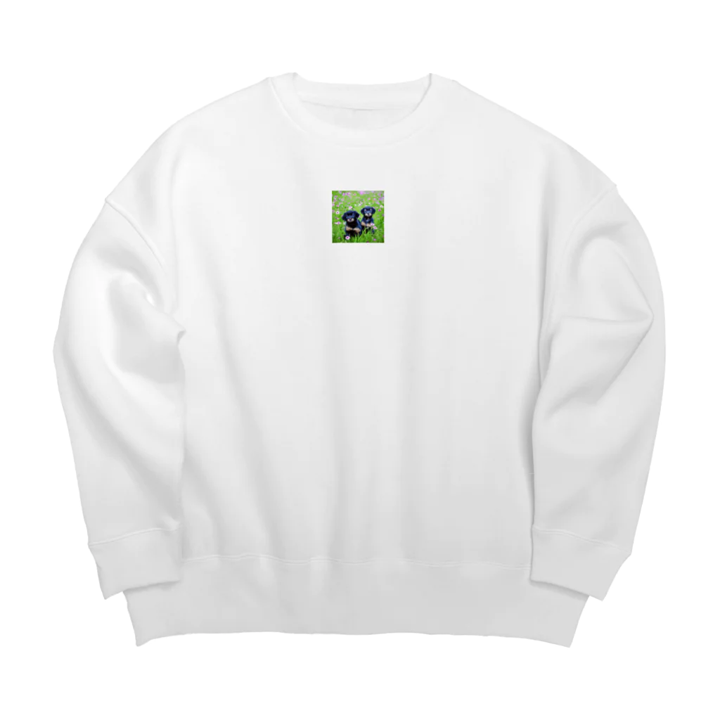 Mami HEXANFTのコスモス畑の癒し Big Crew Neck Sweatshirt