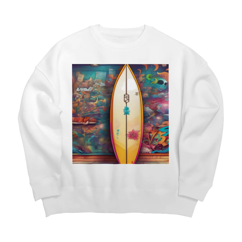 LOCO_のサーフボードのプリントグッズ Big Crew Neck Sweatshirt