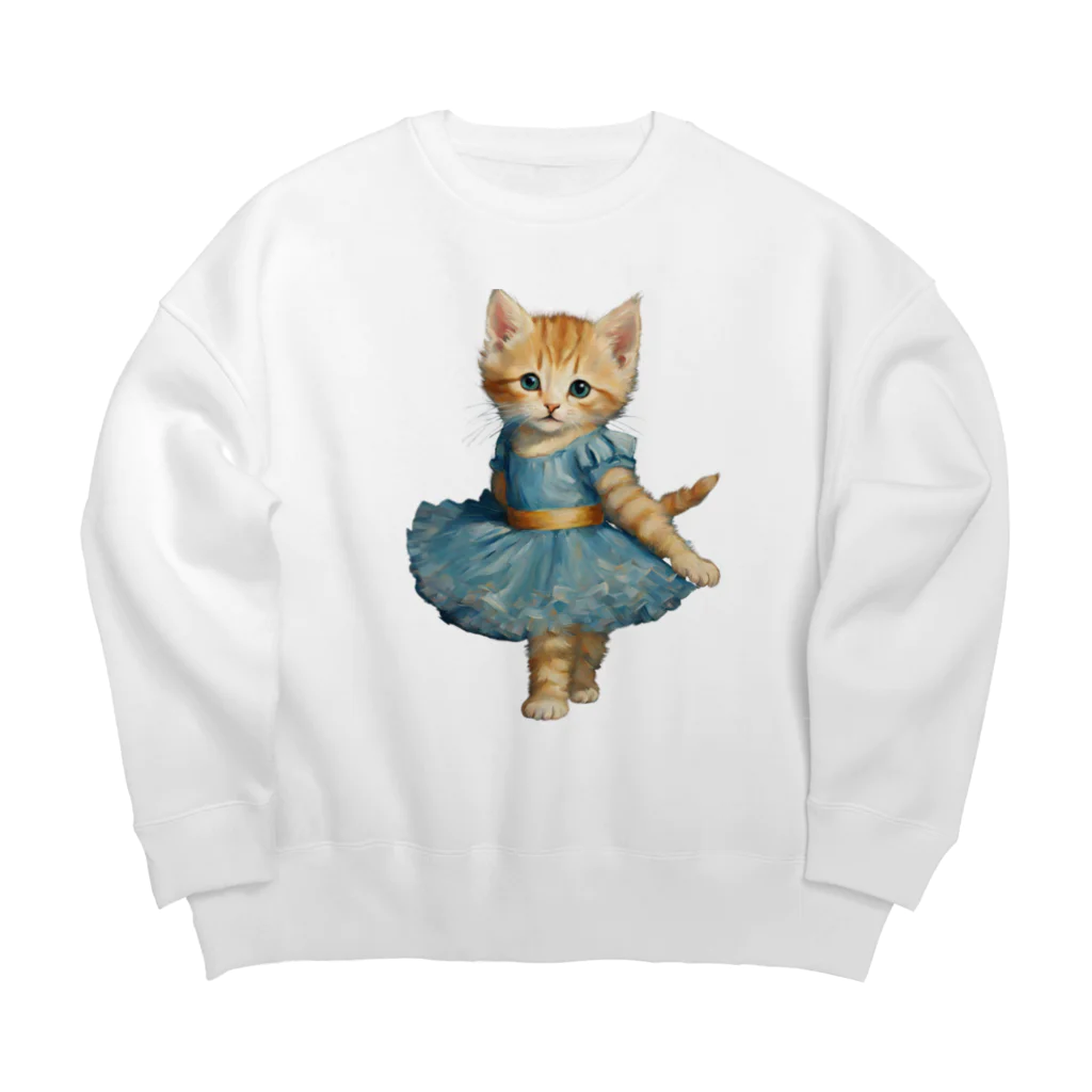 ハッピー・ディライト・ストアのバレリーナの子猫 Big Crew Neck Sweatshirt