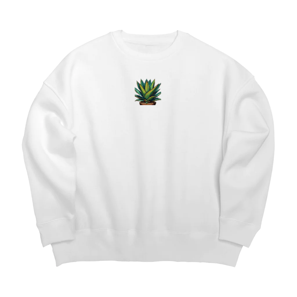 green artist のプランツパラダイスグリーンアガベ Big Crew Neck Sweatshirt