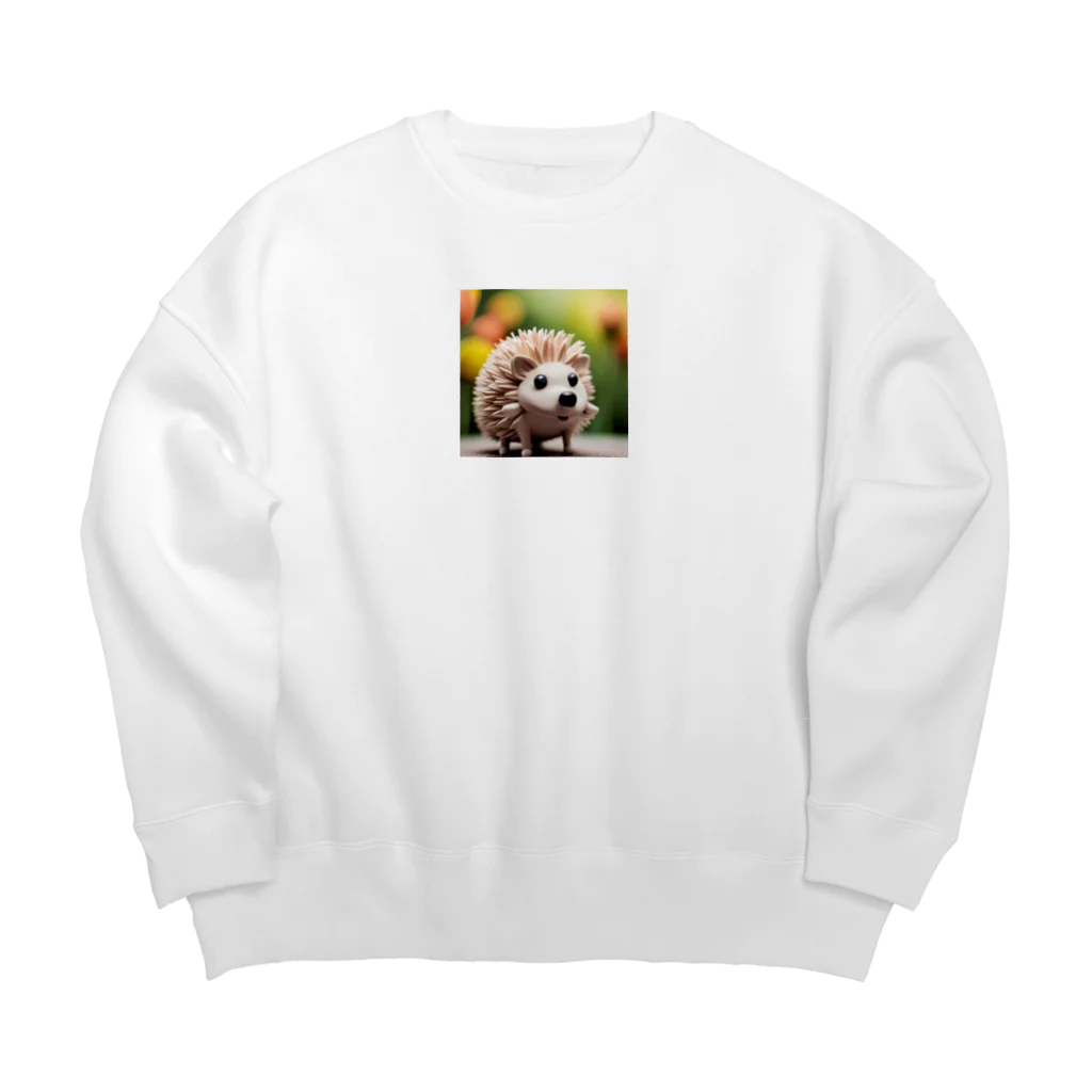 くろまめ　kuromameのハリネズミくん Big Crew Neck Sweatshirt