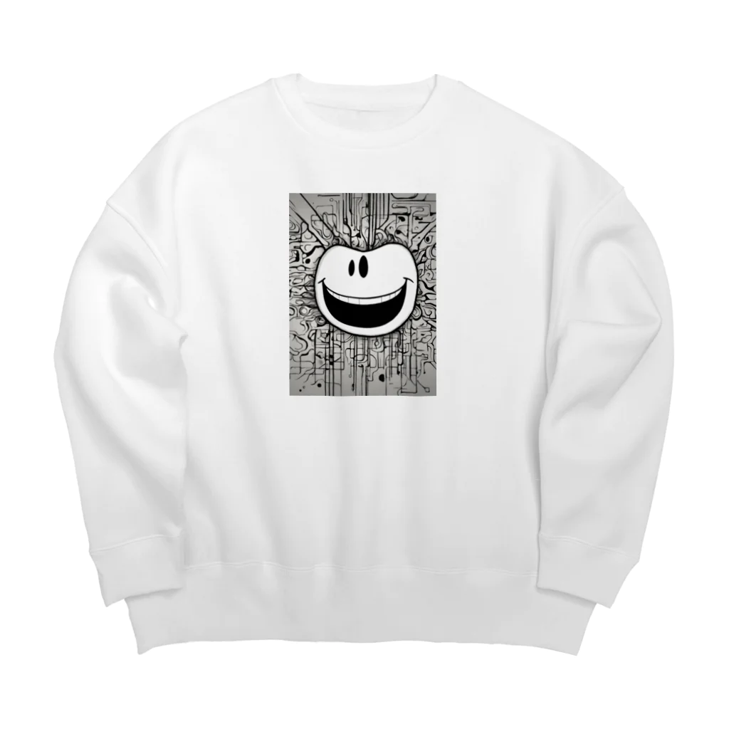 キャプテンの今日も元気にスマイルくん Big Crew Neck Sweatshirt