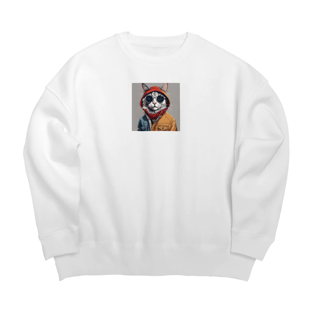 amazing999の職人キャット Big Crew Neck Sweatshirt