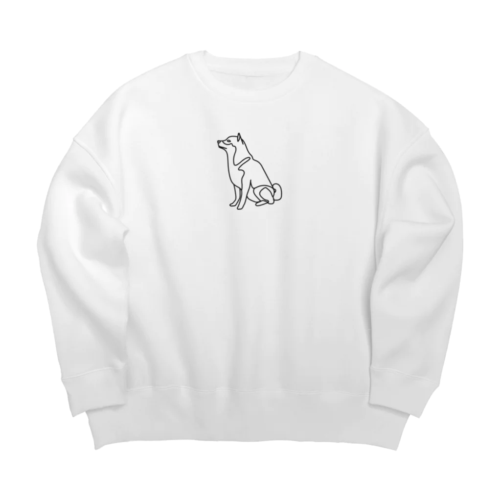 abiko328の柴犬トレジャーズ　ブラック Big Crew Neck Sweatshirt