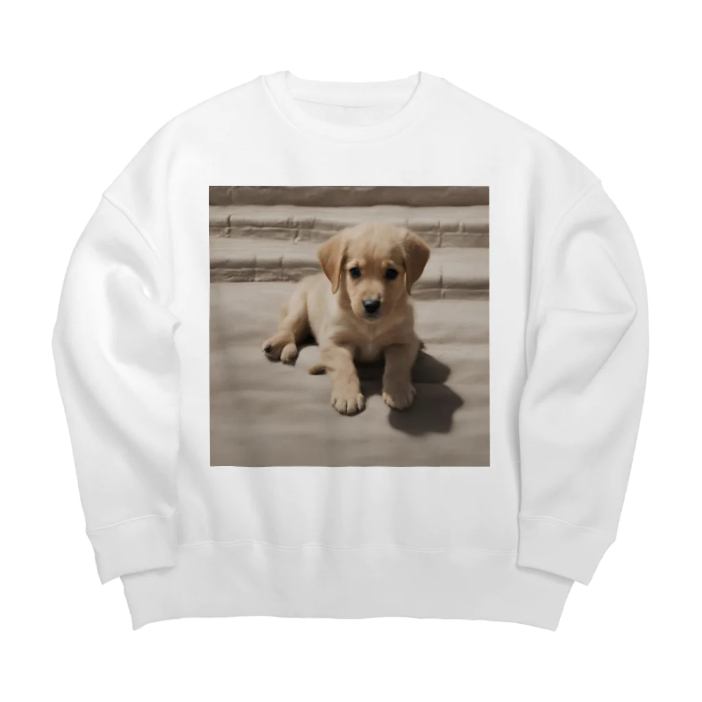 那須野グッズのかわいい仔犬のグッズ Big Crew Neck Sweatshirt