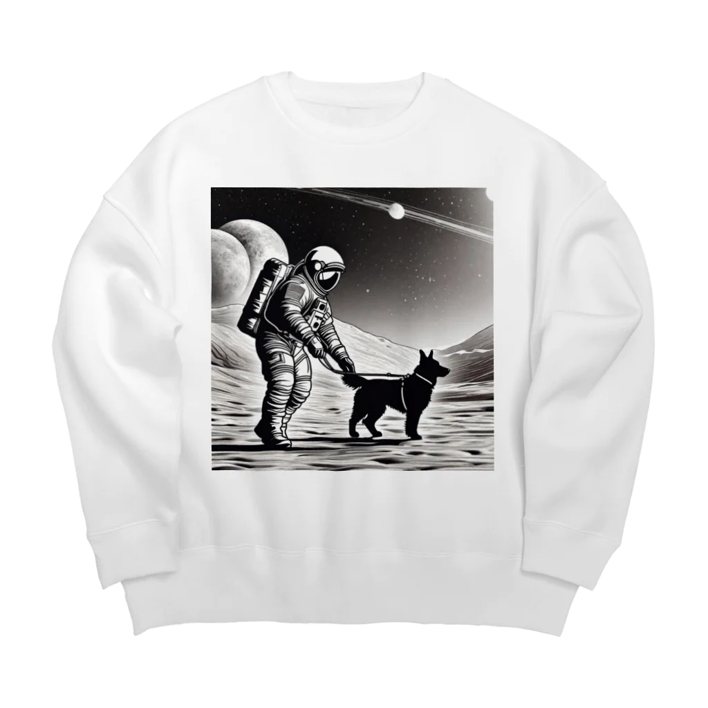 宇宙開発デザイン科の犬の散歩が日課です Big Crew Neck Sweatshirt