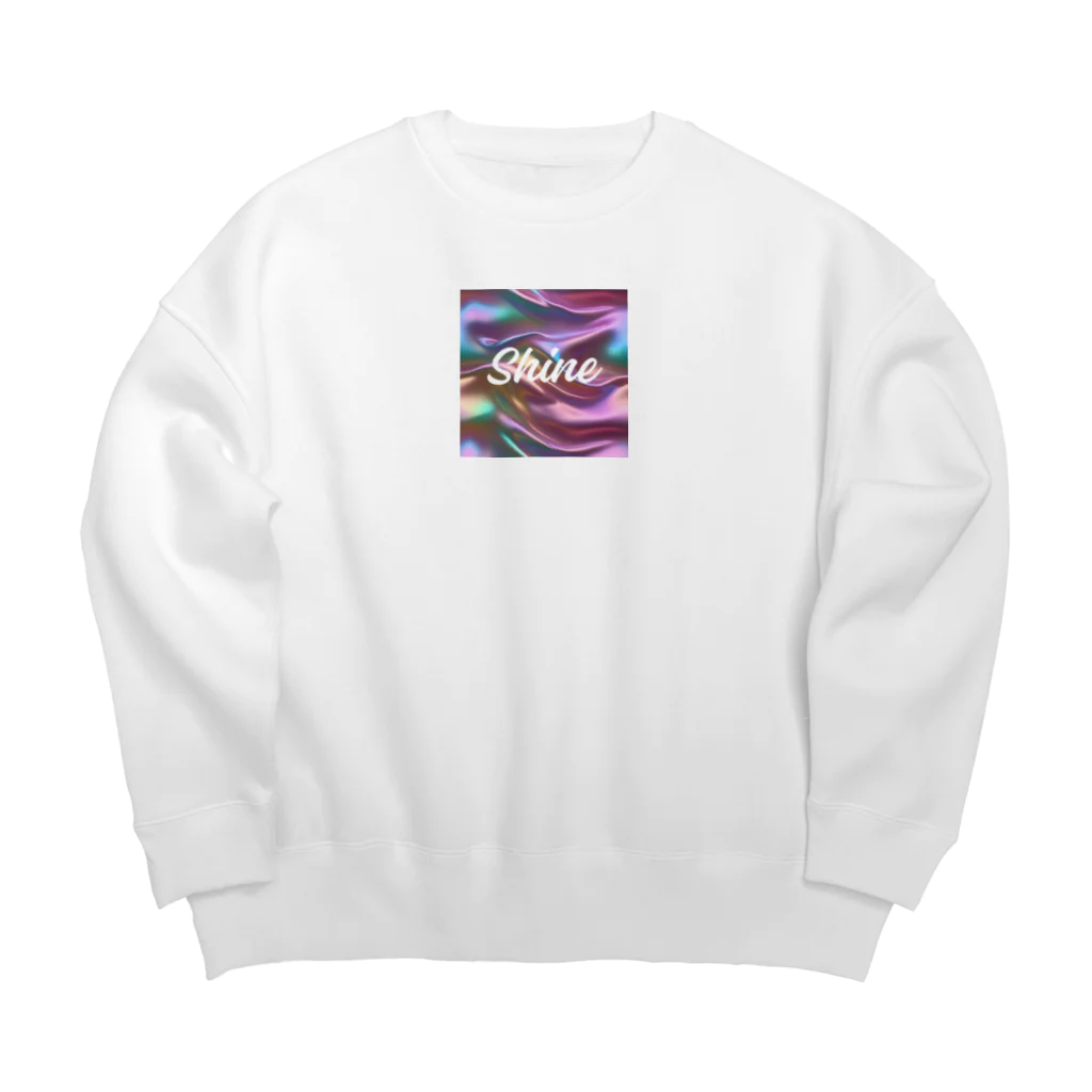 Kumamanのオーロラシルク　Shineロゴ入り Big Crew Neck Sweatshirt