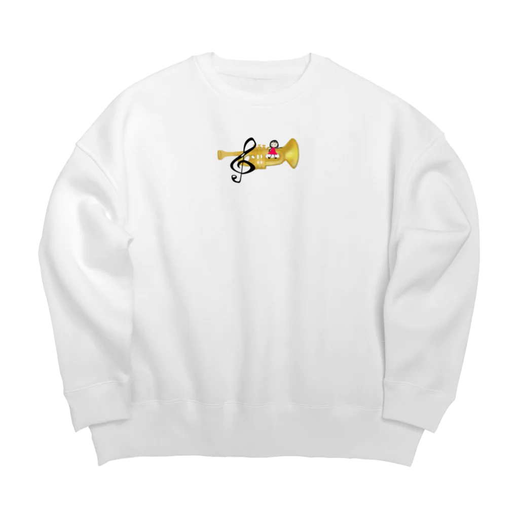 Yakoオリジナルグッズのトランペットとわたし Big Crew Neck Sweatshirt