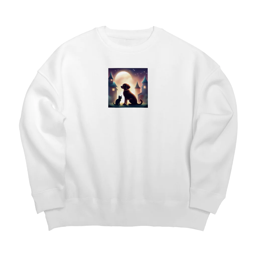 gin-nanaのチームわんにゃん Big Crew Neck Sweatshirt