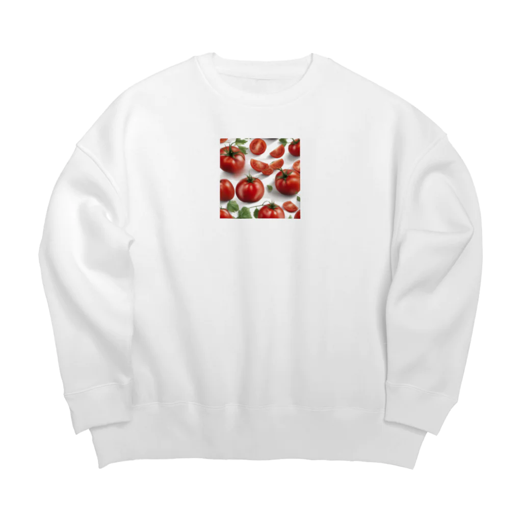 千裕アトリエ（いつもありがとう）のトマト（Tomato） Big Crew Neck Sweatshirt