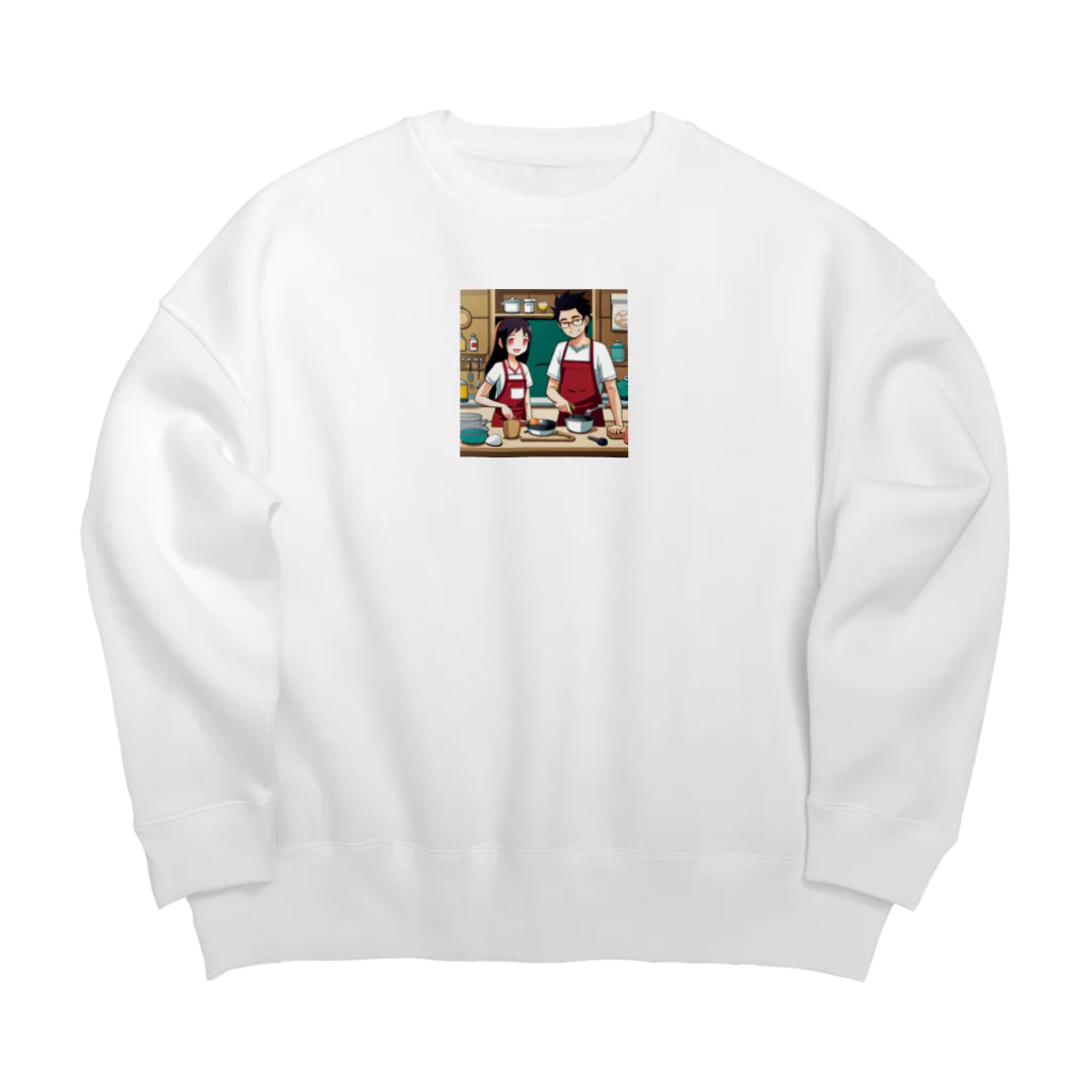 toko-tenの料理しる Big Crew Neck Sweatshirt