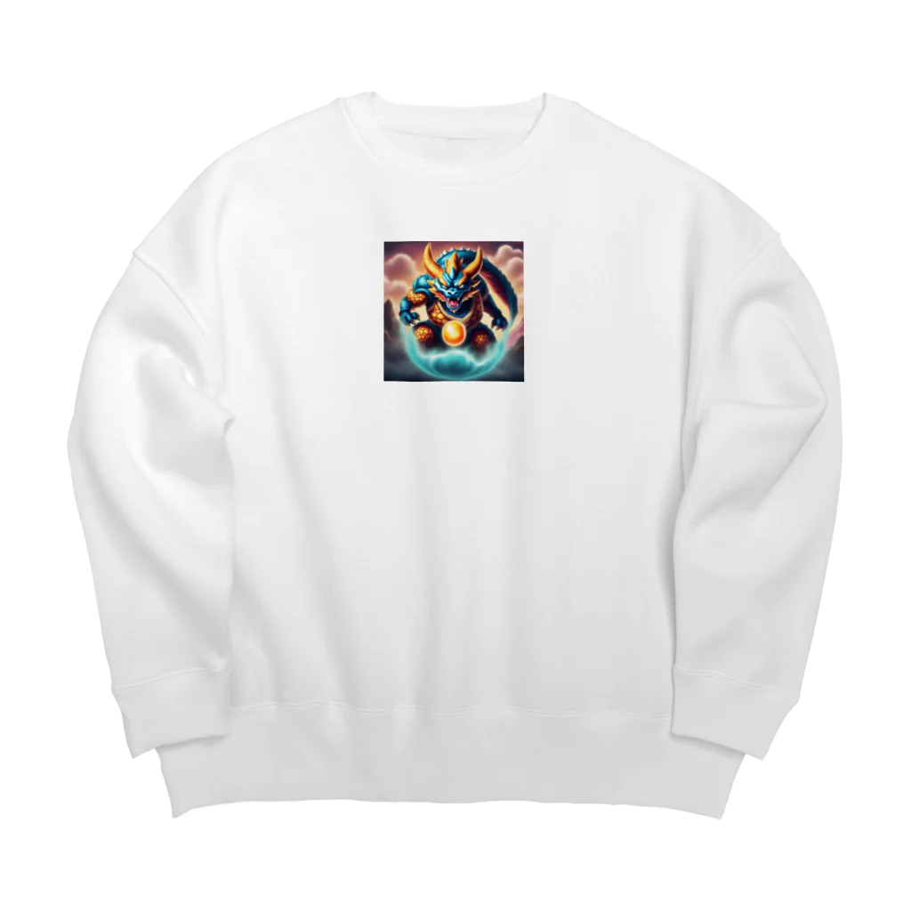 チャチャのドラゴン Big Crew Neck Sweatshirt