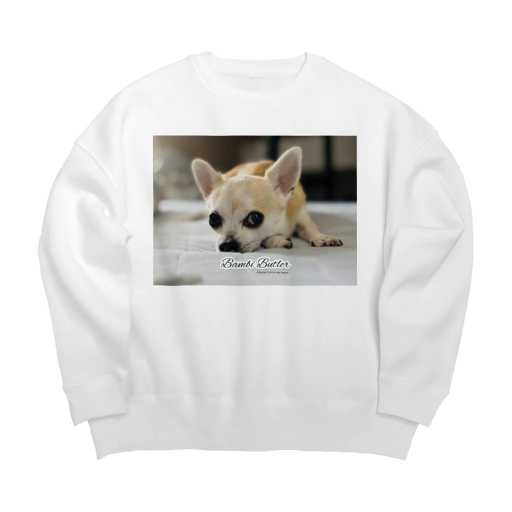 犬執事・ドッグバトラーのバンビ君ショップの世界初！本物の犬執事・ドッグバトラーのバンビ君 Big Crew Neck Sweatshirt