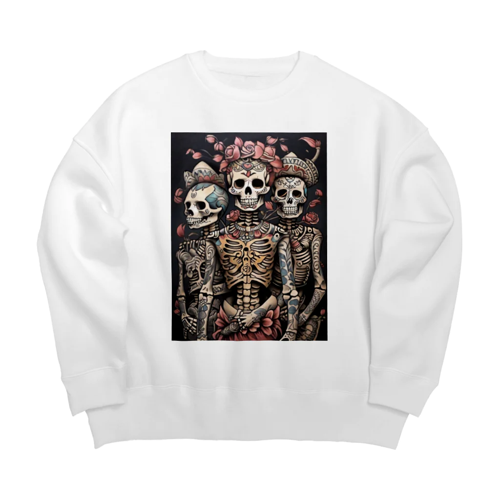 Skull sectionのガイコツのデザイン Big Crew Neck Sweatshirt