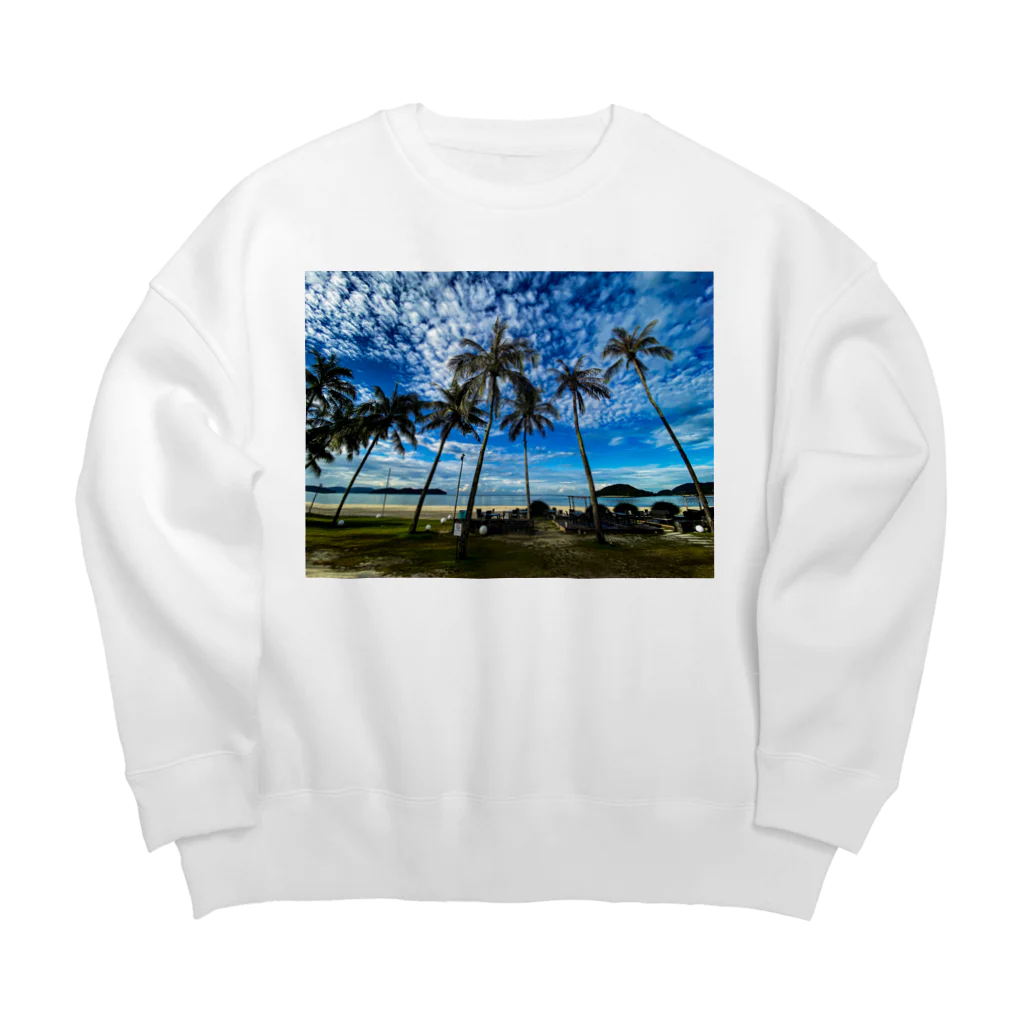 HONMARU23のランカウイ島のビーチ Big Crew Neck Sweatshirt