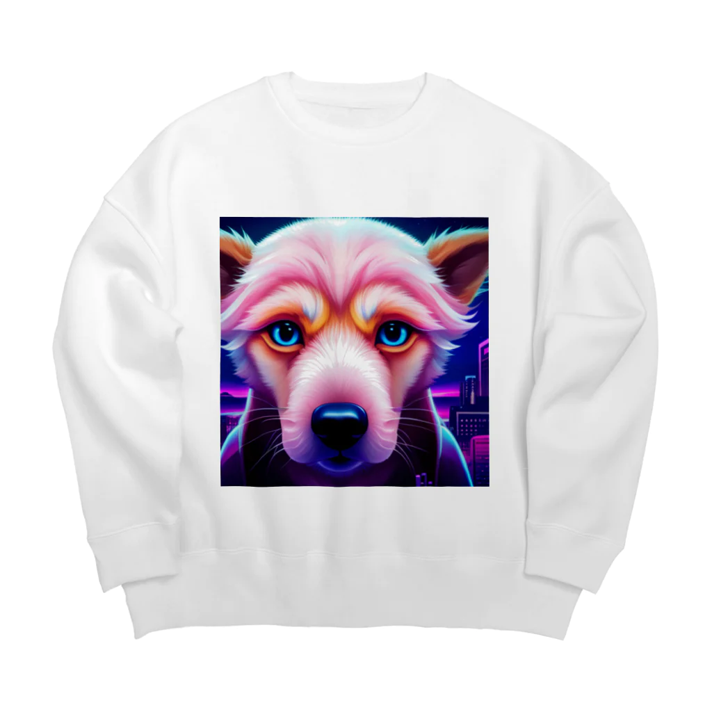 annko-motiのリアルな犬 Big Crew Neck Sweatshirt